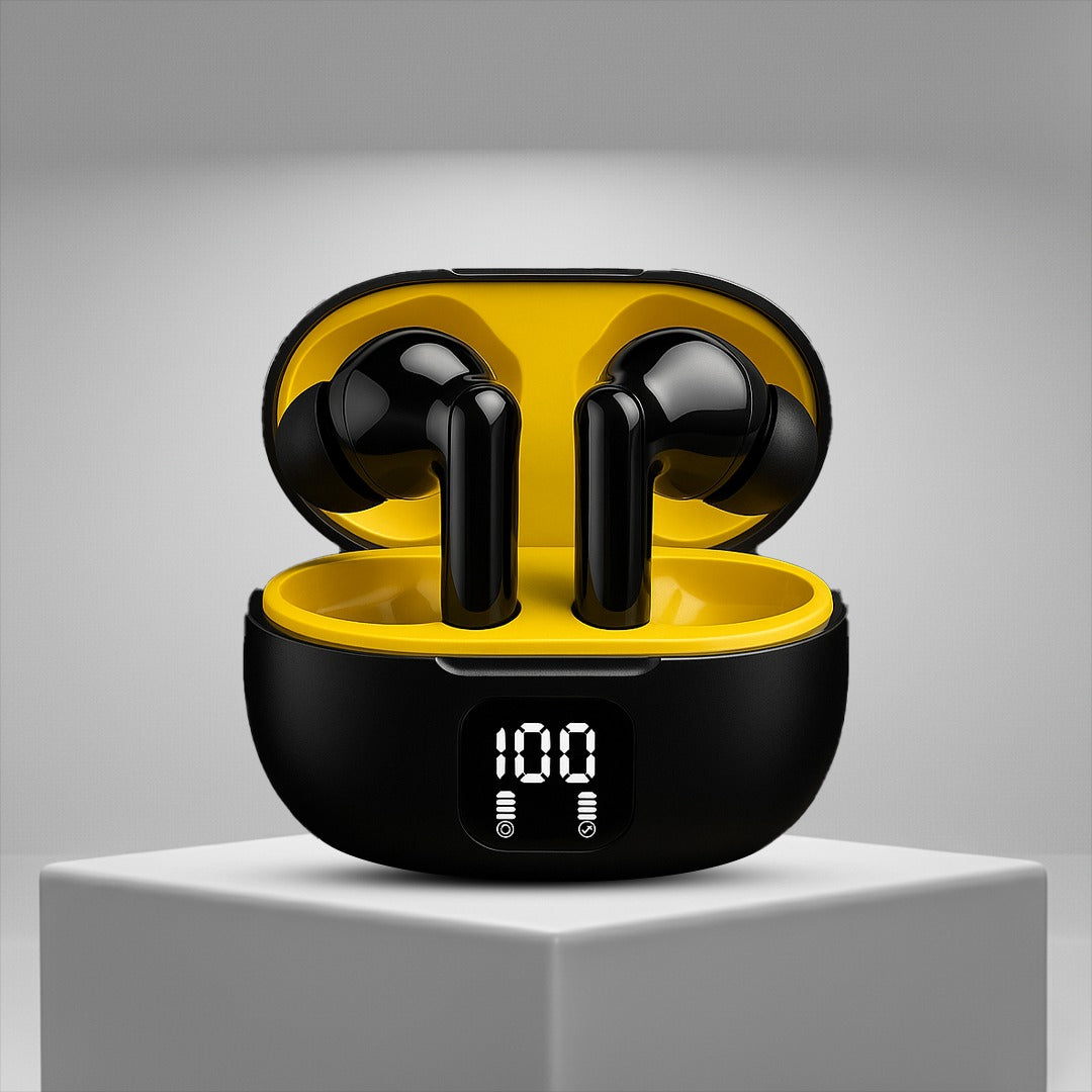 Dual-Tone TWS Earbuds with LED Power Display